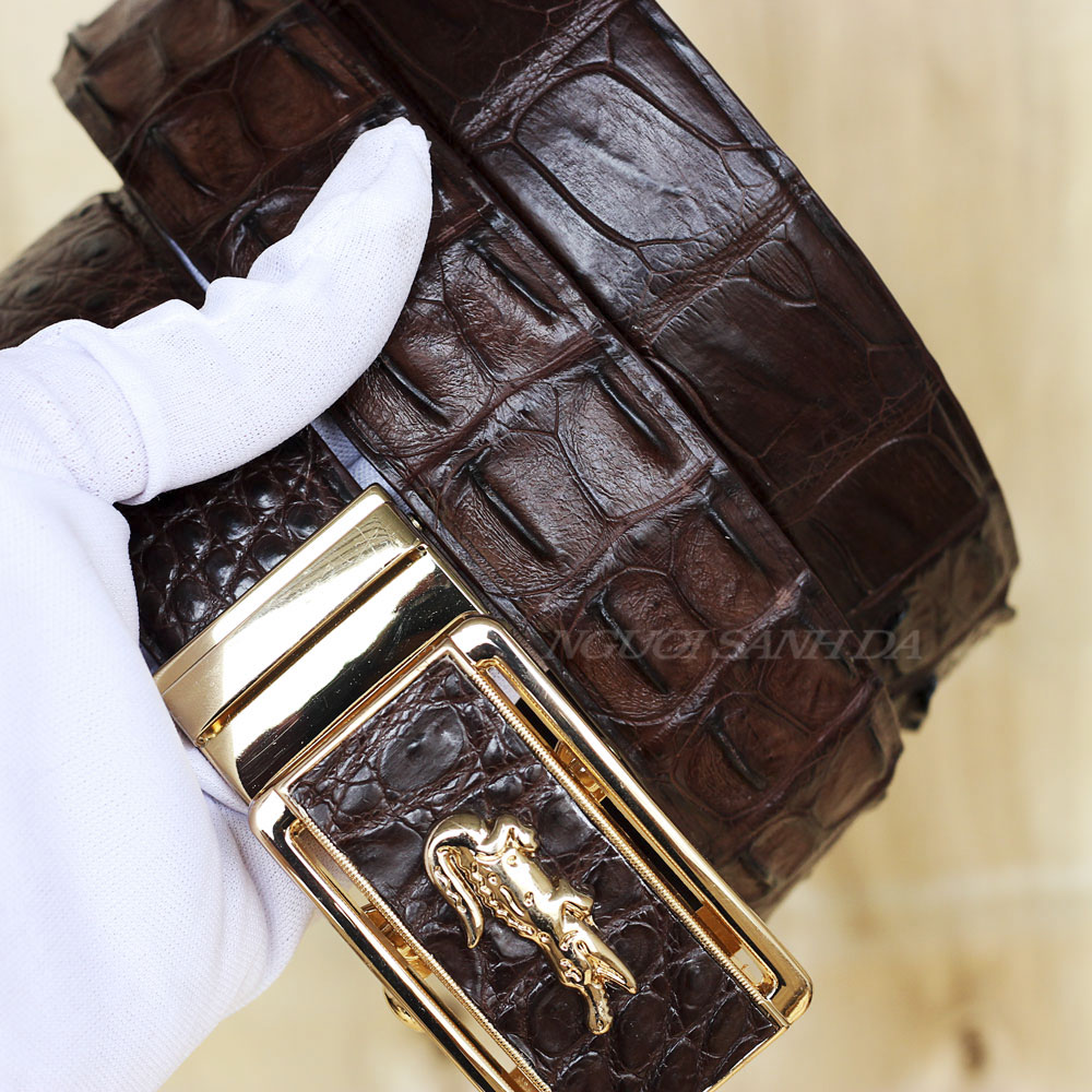 [HCM]Thắt lưng da cá sấu thật Người Sành Da TLCS463 Dây nịt da cá sấu xịn - kèm hộp đựng sang trọng bảo hành 2 năm [TẶNG KÈM MÓC KHÓA CHÂN CÁ SẤU]