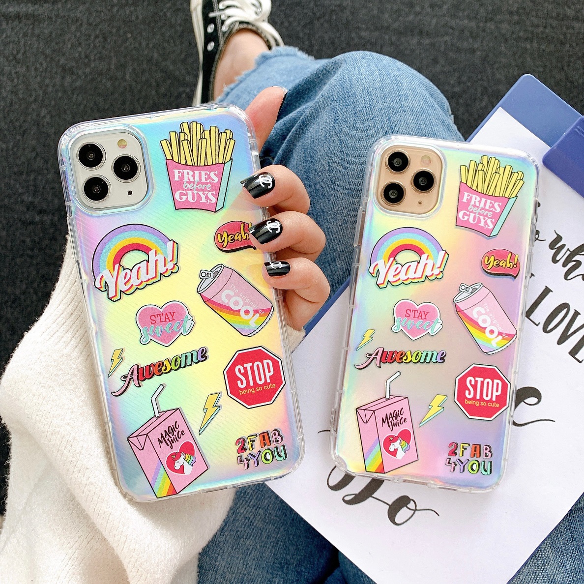 Ốp Lưng Silicon Chống Sốc Cool Juice ( Kèm Miếng Phản Quang )