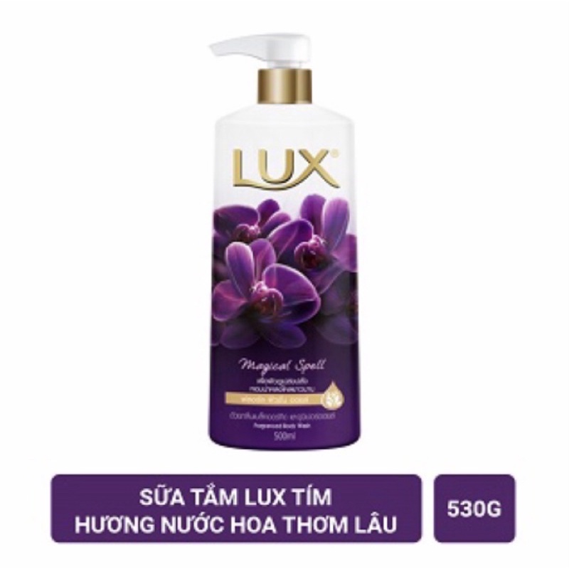 Sữa tắm Lux tím hương nước hoa thơm lâu 530g