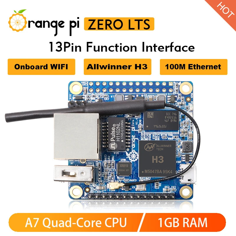 Orange Pi ZERO LTS 512Mb allwinner H3 Quad-core mã nguồn mở máy tính bảng  chạy Android 4.4 Ubuntu Debian