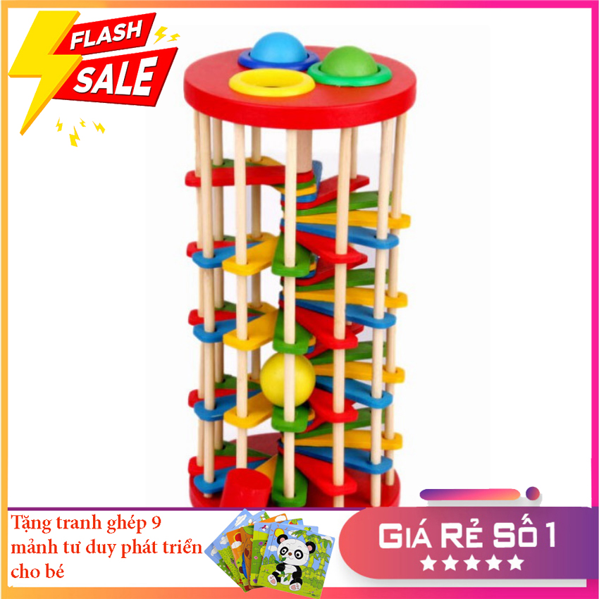 Đồ chơi cho bé Đập Bóng Lốc Xoáy Đồ Chơi Trẻ Em kích thước 22x12 cm quà tặng cho bé Tặng tranh ghép 9 mảnh tư duy phát triển cho bé