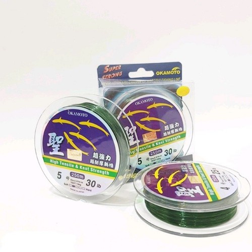 Cước Câu Cá OKAMOTO 250m đủ số, cước câu cá 4 con cá cơm, cước câu cá siêu bền, cước câu cá nhật bản -