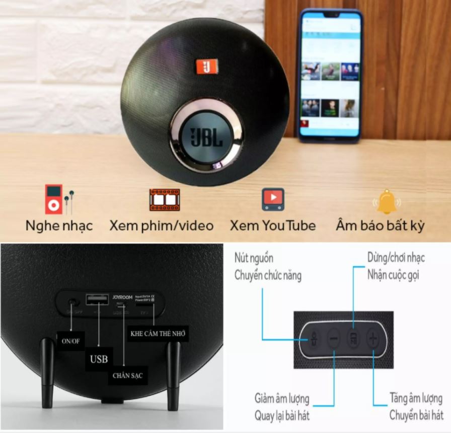 [HÀNG XÁCH TAY]- Loa Bluetooth JBL k4+ Plus Chính Hãng Kiêm Pin Dự Phòng 4000mAh- Loa Nghe Nhạc Cầm Tay Không Dây- Âm Thanh Chất Lượng- Bass Hay- Bluetooth 4.1- Usb- Thẻ Nhớ- Cổng 3.5. Bảo Hành 1 Năm.