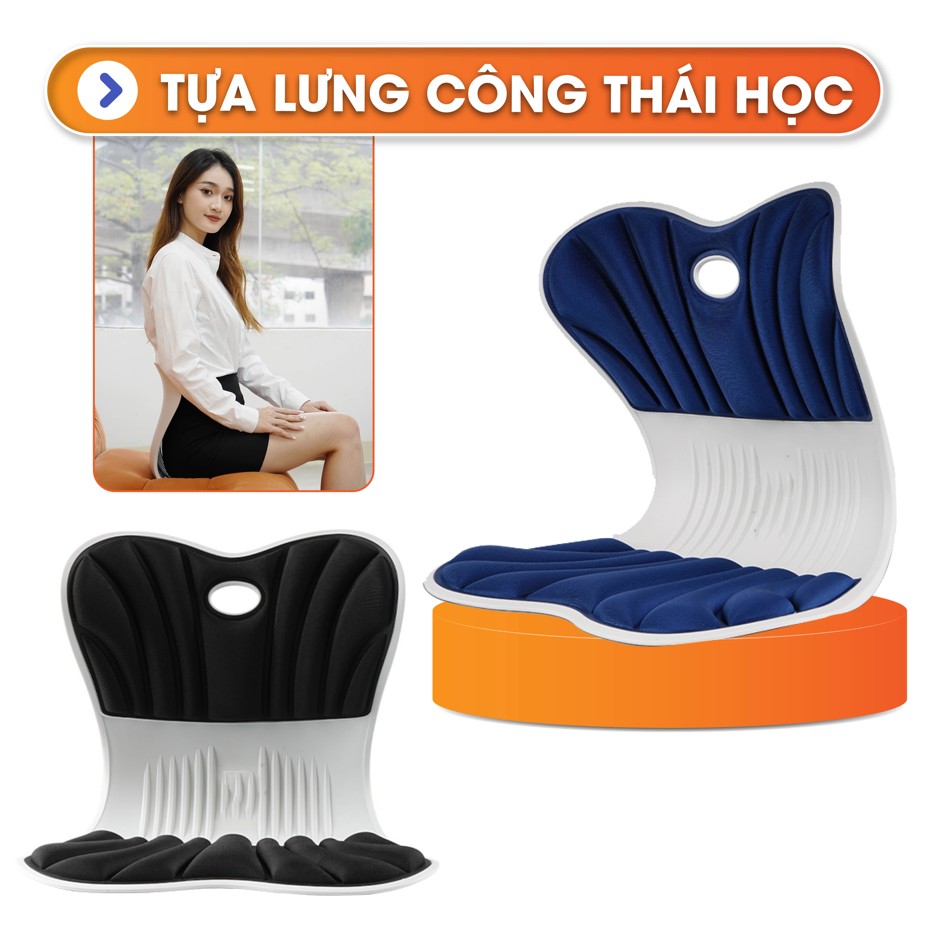  Ghế Tựa Lưng Chống Gù Chỉnh Dáng Ngồi Chính Hãng Ghế Ngồi Tựa Lưng Kiểu Nhật - Đàn Hồi Cao - SDGOLD 