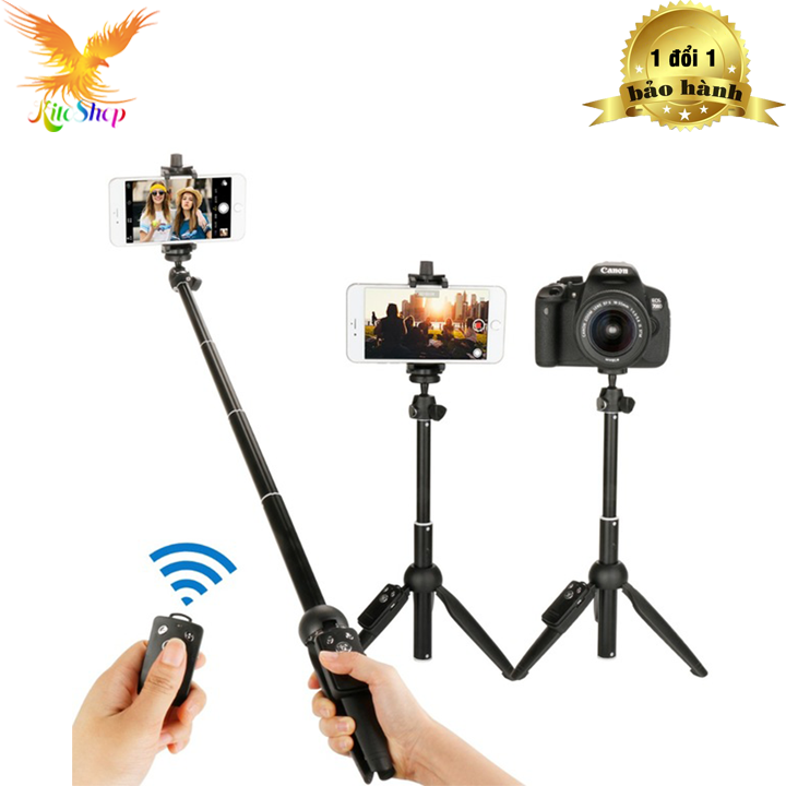 Gậy chụp hình kiêm chân Tripod Yunteng YT-9928, kèm tay điểu khiển Remote Bluetooth 3.0