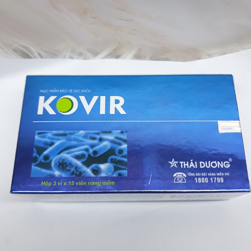 Viên uống KOVIR - Bổ sung kháng thể, tăng cường sức đề kháng hộp 3 vỉ x 10 viên nang mềm