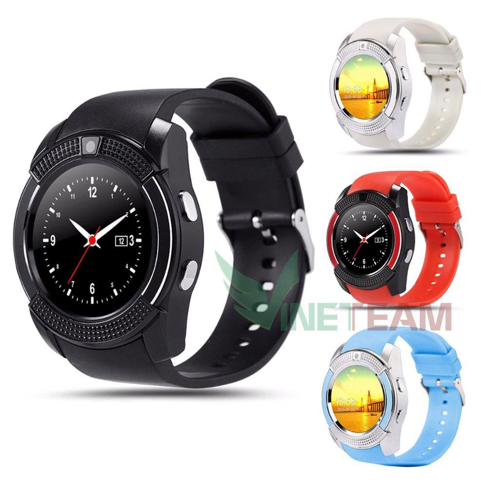 Đồng Hồ Thông Minh V8 Bluetooth Màn Hình Tròn 1.22 inch Hỗ Trợ Thẻ SIM có Camera Đồng hồ thông minh smartwatch v8 có tiếng Việt cho Điện Thoại Thông Minh, nghe gọi, chụp ảnh, kết nối bluetooth