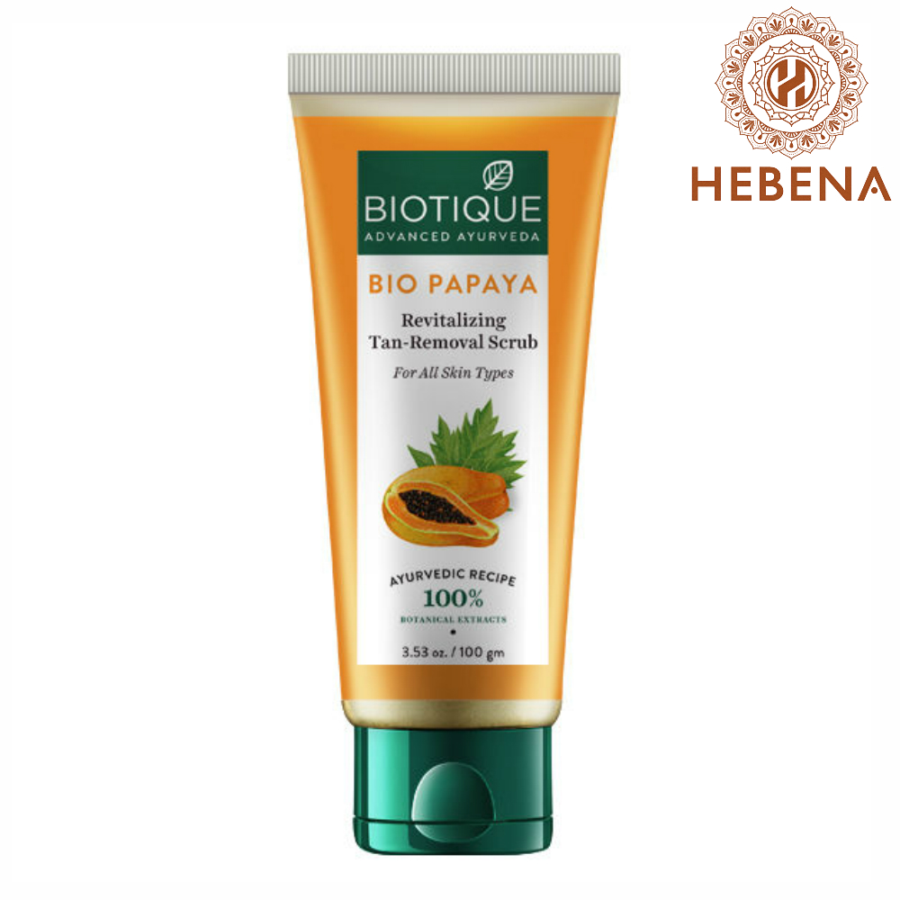 Tẩy da chết đu đủ Biotique Bio Papaya Revitalizing Tan Removal Scrub - hebenastore