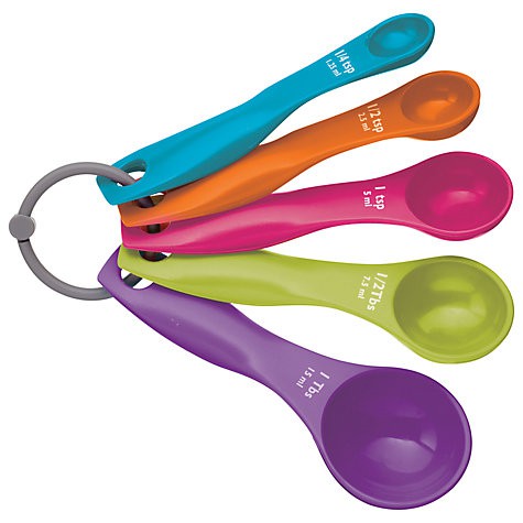 Bộ Muỗng Đong Nhiều Màu, Thìa Đong 5 Cái Nhiều Màu - Melamine Measuring Spoons