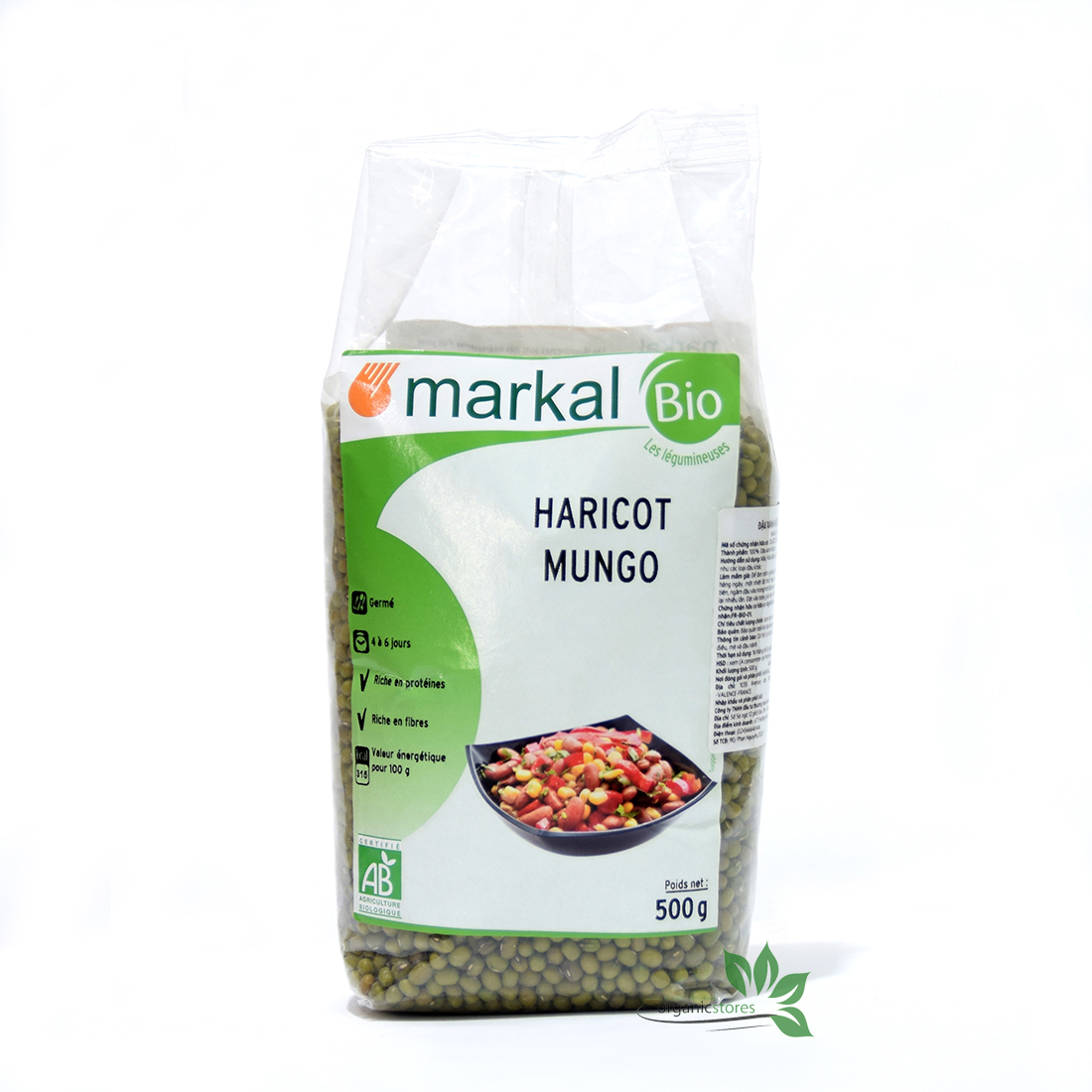 Đậu xanh hữu cơ Markal 500g