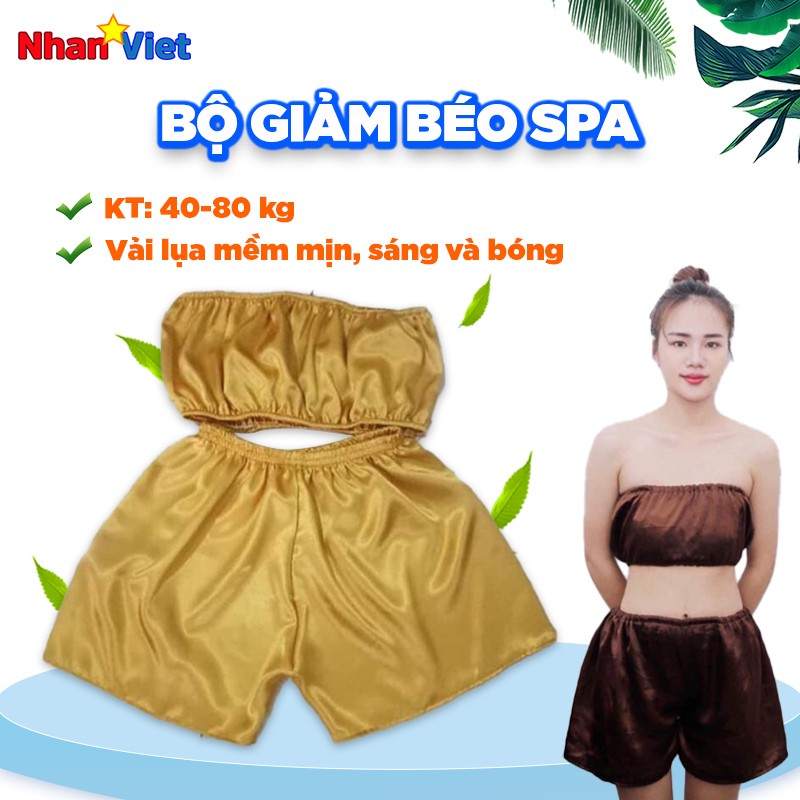 Bộ giảm béo spa |bộ đồ tắm trắng massage chất liệu phi lụa vải không nhăn, mát mẻ