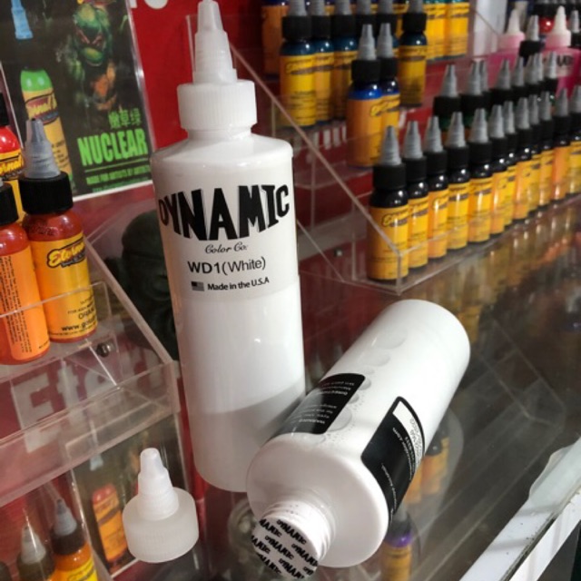 Mực xăm dynamic trắng 240ml:749k/ 1 chai