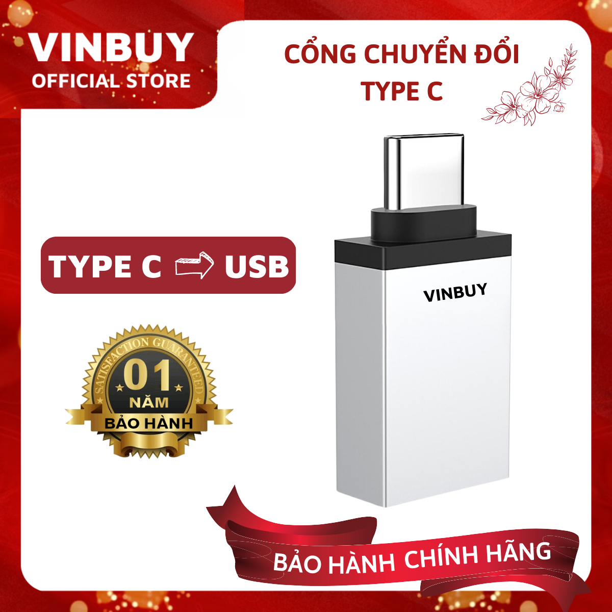 Đầu chuyển đổi usb type c sang usb 3.0 hàng chính hãng, hub type c, hub chuyển đổi usb type-c sang usb 3.0 - hàng chính hãng - vinbuy