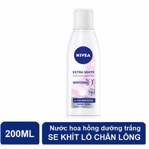Nước hoa hồng Nivea dưỡng trắng giúp se khít lỗ chân lông  - 200ml