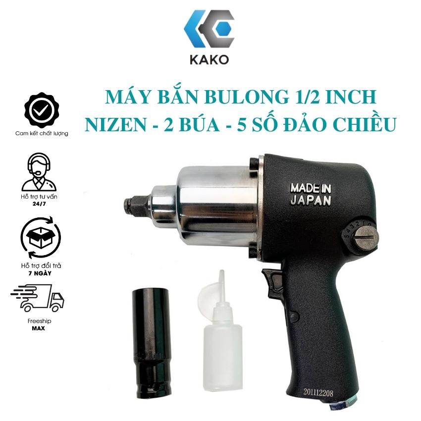 Máy bắn bulong bằng hơi 1/2 inch Nizen đen , Nizen N999 cam , máy tháo ốc bằng khí nén cao cấp , Kako.