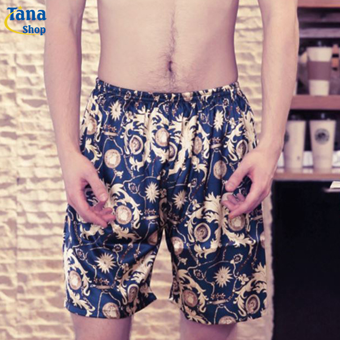 Quần đùi nam vải lụa satin cao cấp