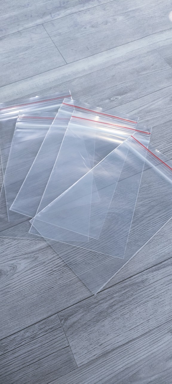 Set 1kg Túi zipper chỉ đỏ