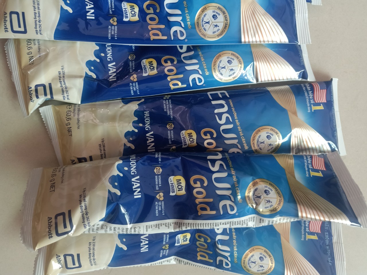 10 Gói Sữa Bột Ensure Gold Hương Vani