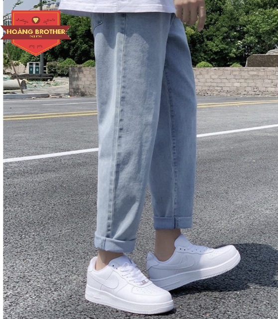 Quần jean baggy nam dáng ống suông đơn giản thời trang hoàng brother fashion qbg_m3