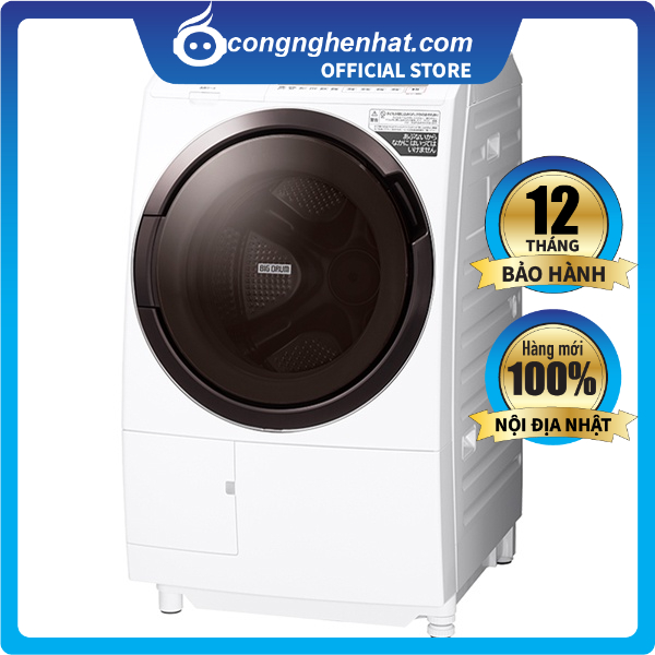 Máy giặt hitachi bd-sg100gl-w giặt 10kg sấy 6kg - hàng nội địa nhật - hàng mới - bảo hành 12 tháng
