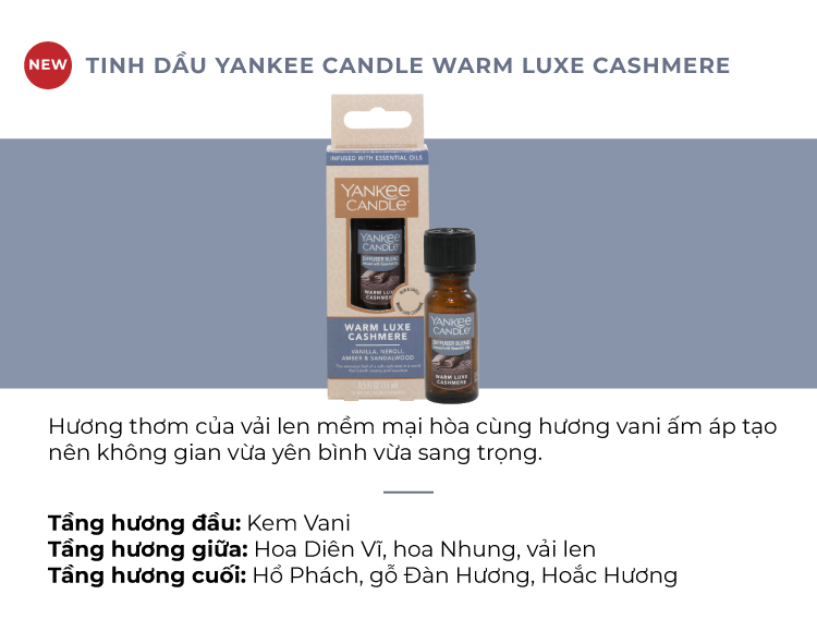 Yankee Candle Warm Luxe Cashmere Diffuser Blend, Oil