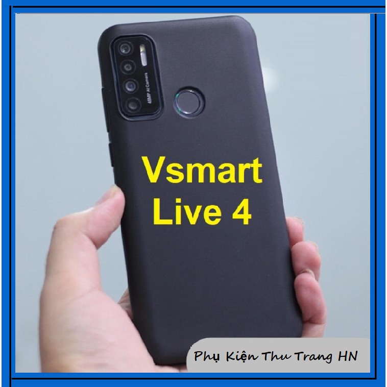 Vsmart live 4 - ốp si dẻo đen chống vân tay vsmart live 4