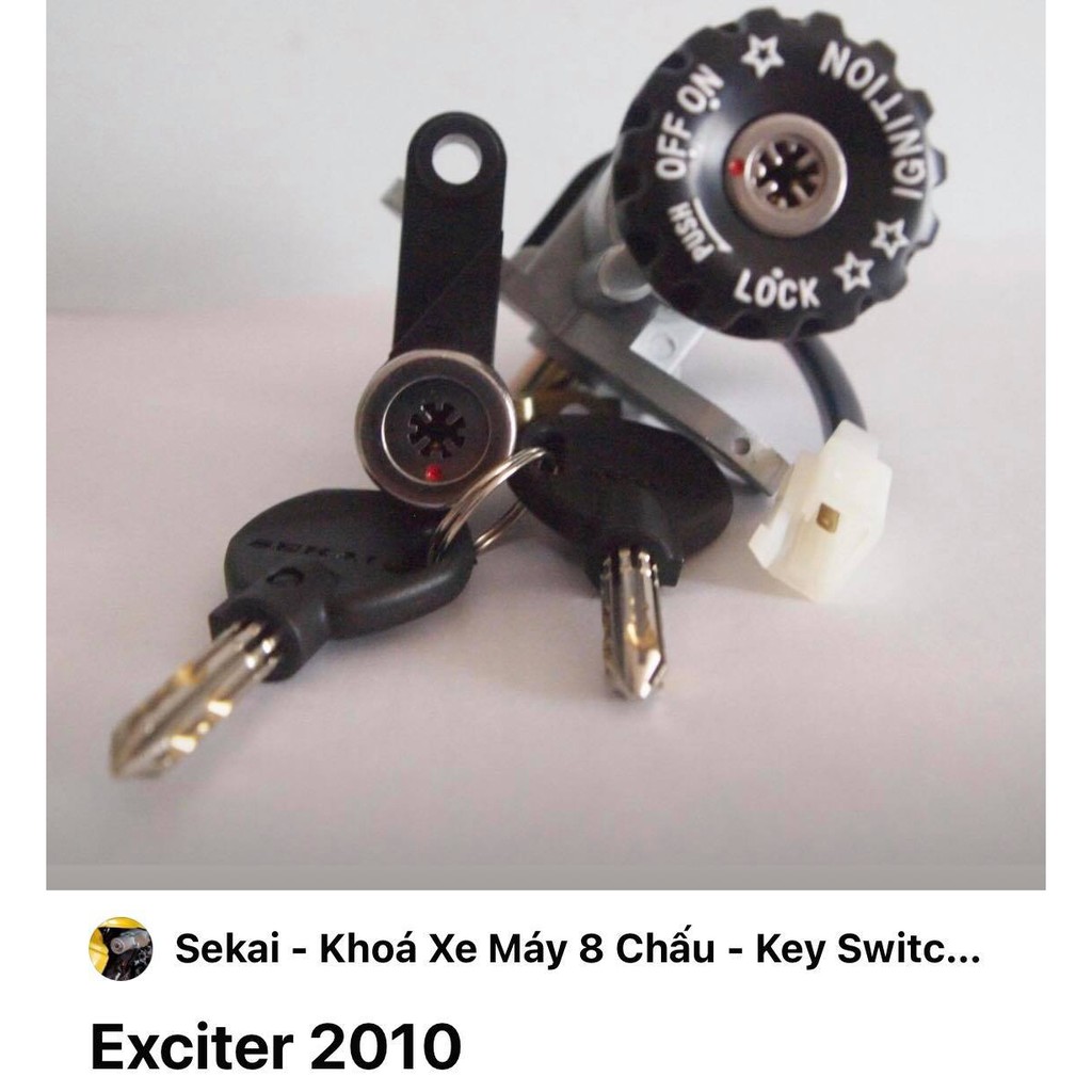 Ổ khóa xe ex nhỏ 2010 8 cạnh sekai chính hãng