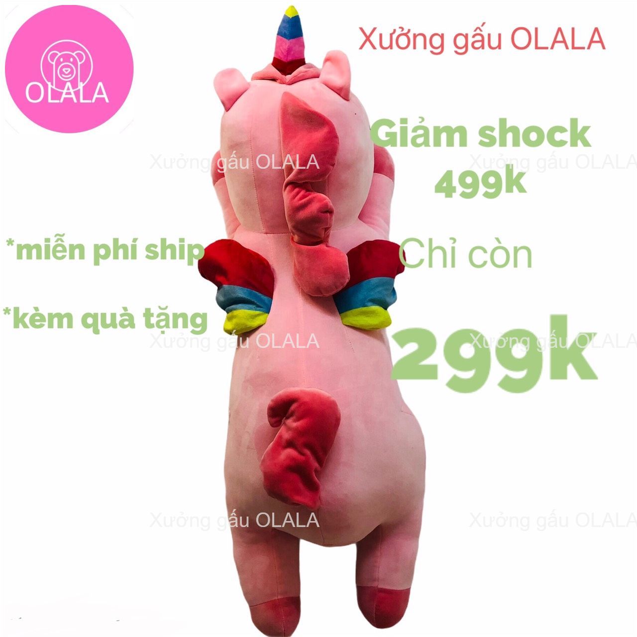 Unicorn Đồ chơi thú nhồi bông, gấu bông ngựa thiên thần Kỳ Lân