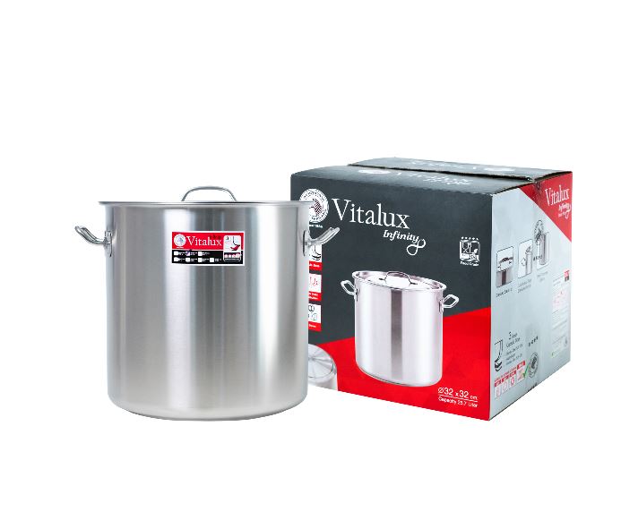 Nồi inox 304 cao cấp 3 đáy zebra 32cm cao – thái lan - 171340