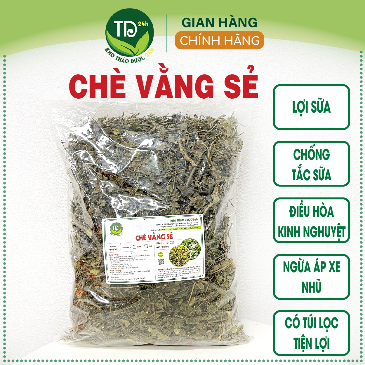 Chè vằng sẻ Nghệ An nguyên chất 100%, giảm béo, lợi sữa, kháng viêm, gọi sữa về, 100% thiên nhiên I Kho thảo dược 24h