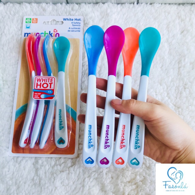 Set 4 Thìa Báo Nóng Munchkin