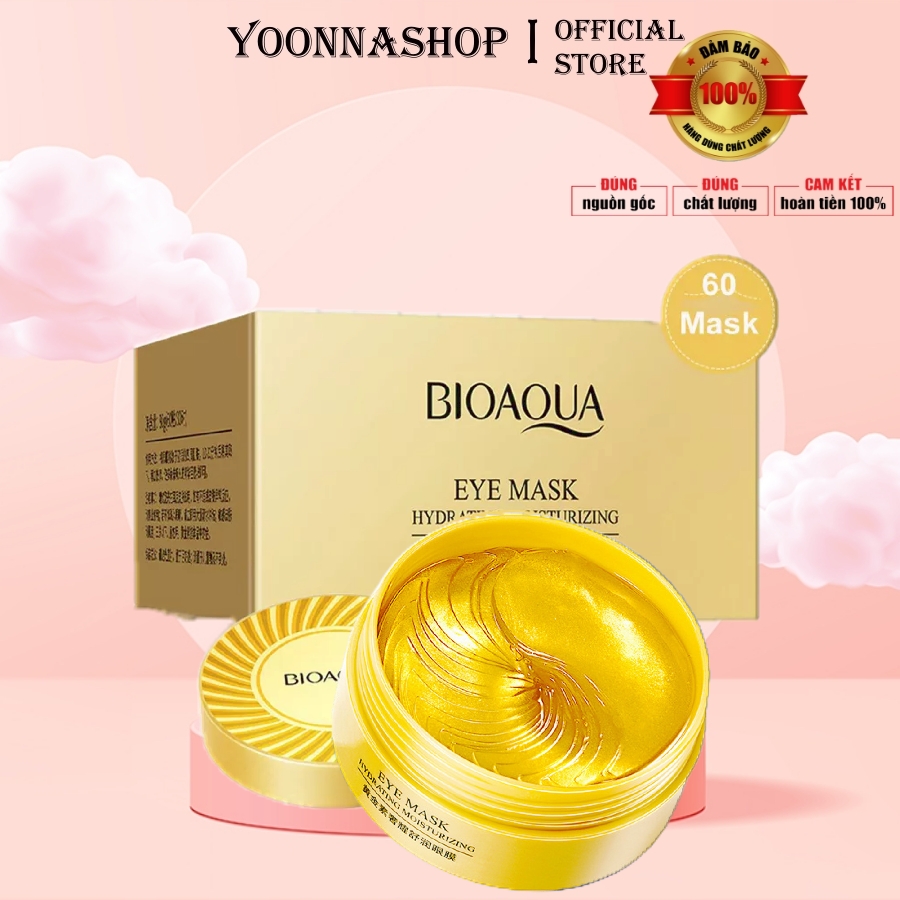 60 Miếng Mặt Nạ Mắt Quầng Thâm - Nhăn Mắt - Bọng Mắt Collagen Của BIOAQUA (MỚI)