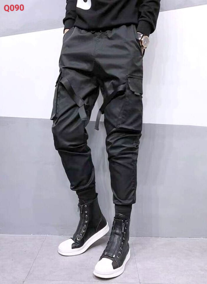 [ GIÁ SẬP SÀN ]Quần Jogger Kaki Nam Túi Hộp Phối Dây Khóa Gài