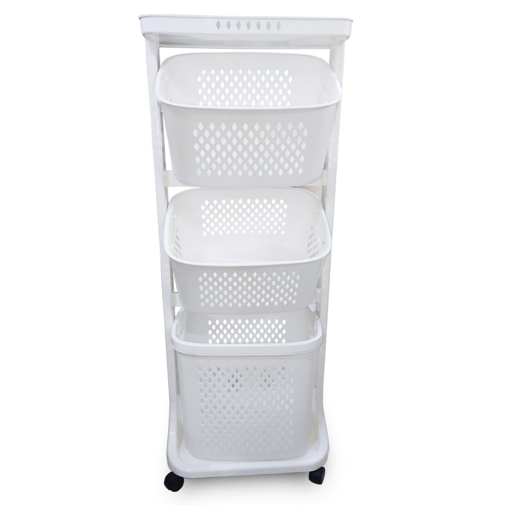 Sọt nhựa 3 tầng chính hãng Tashuan Ts-5329B ( màu trắng)