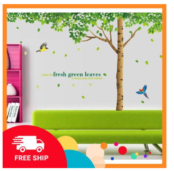 Decal dán tường trang trí gia đình: Cây xanh khổ lớn SSS160