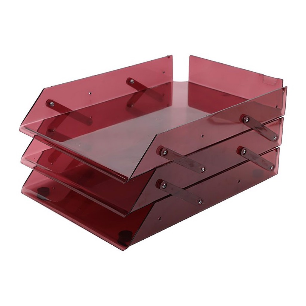 Khay mica 3 tầng HR ,Khay đựng tài liệu trượt Mica