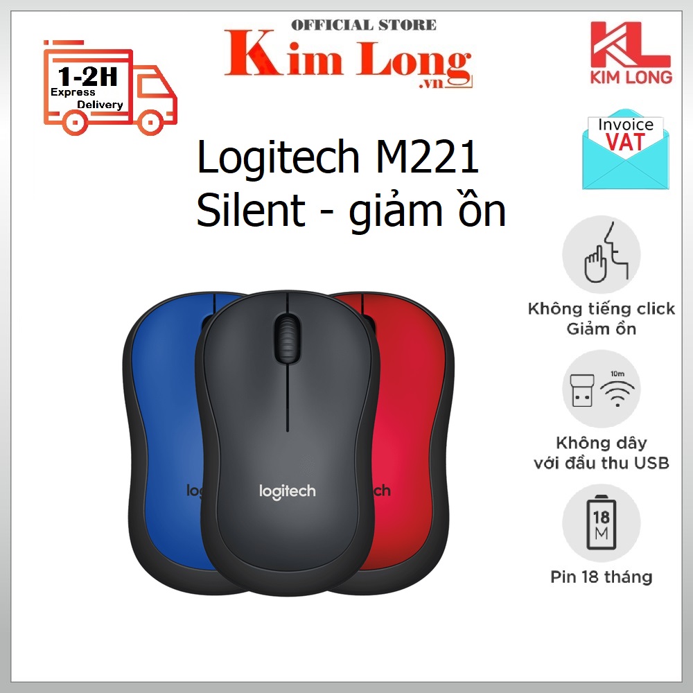 Logitech M221 silent plus mouse, USB wireless connection