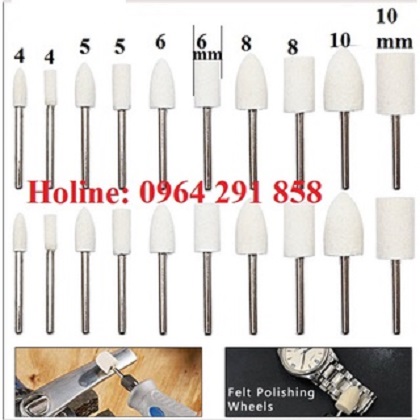 Đầu chà nhám lông cừu haifeng đầu mài đánh bóng lông cừu máy mài điện máy mài đầu mài tay cầm 3mm giá bán 1 cây