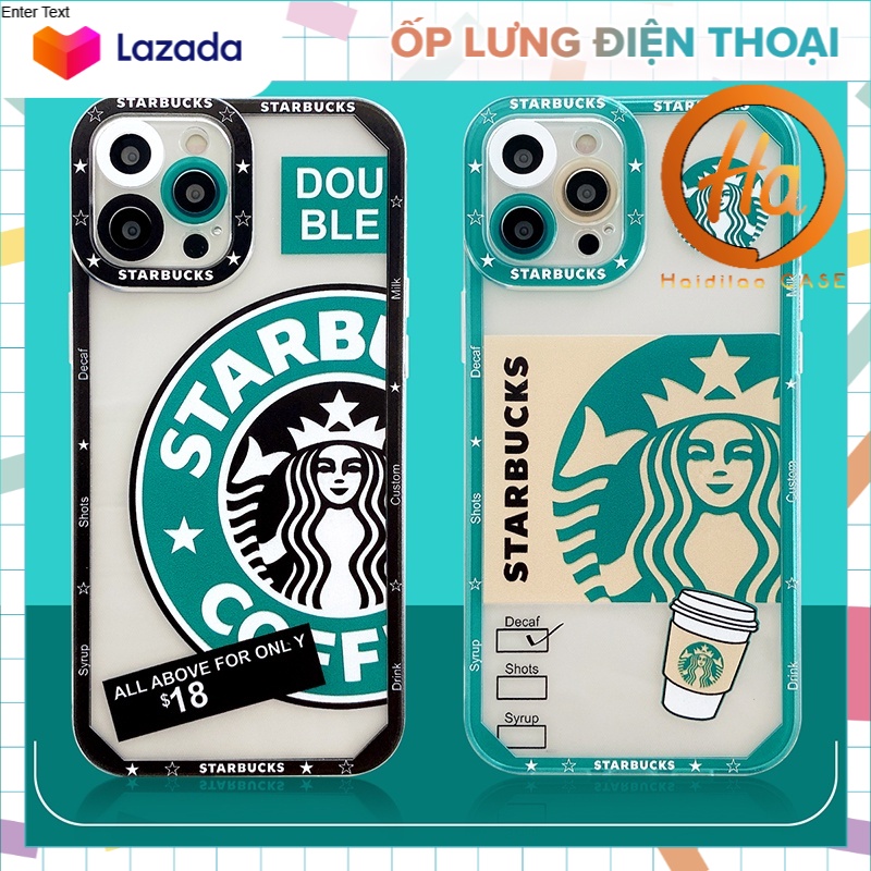 Ốp lưng iphone trong lỗ viền camera Starbucks 6plus/6s/6splus/7/7plus/8/8plus/x/xr/xs/11/12/13/pro/max/plus/promax TLV82
