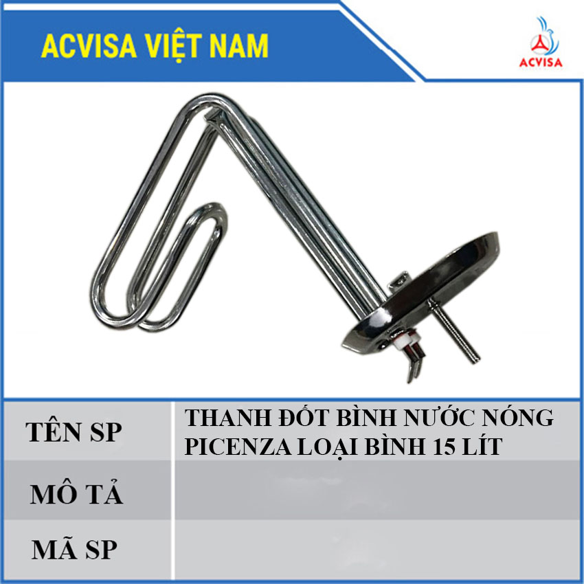 Thanh đốt bình nước nóng picenza loại bình 15 lít