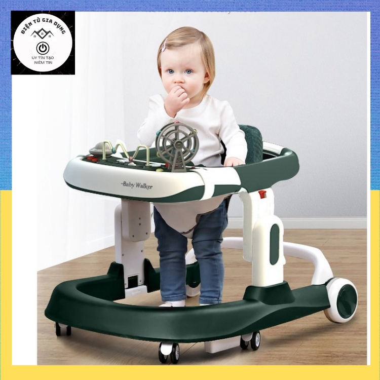 Xe tập đi cho bé có nhạc  kèm bàn ăn baby 6 7 tháng cao cấp Vbaby mẫu V009 và V606 giá rẻ đẹp xe tập đi trẻ em con gà chống kiềng chân cho trẻ