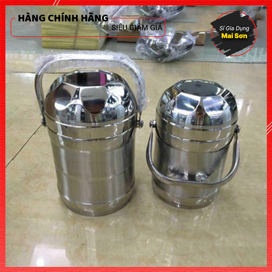 Cặp lồng giữ nhiệt nắp bát chất liệu inox 304 dày bền bỉ lồng cơm giữ nhiệt thiết kế 3 tầng cao cấp dung tích 1,4-2 lít