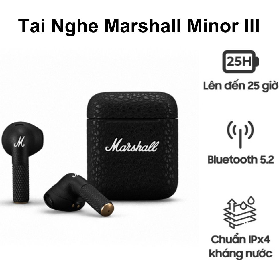 Tai nghe Nhét Tai , Tai Nghe Bluetooth Marshall Minor 3