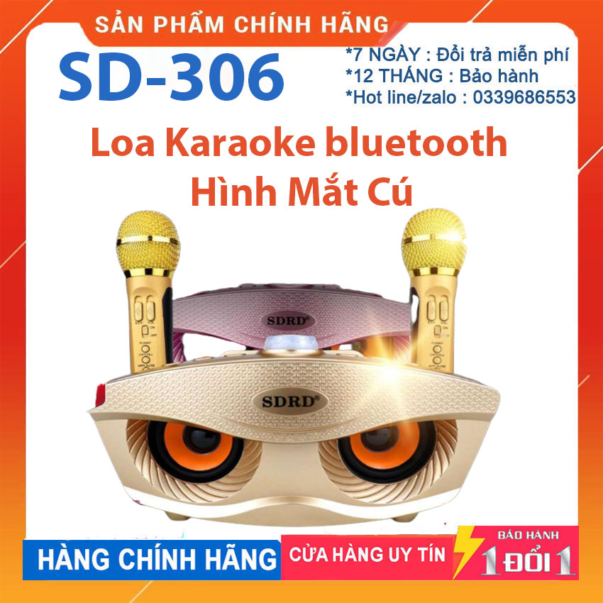 [HCM]BÃO SALE -GIẢM GIÁ 50% ] LOA Micro Karaoke Bluetooth Hình Mắt Cú Loa Mắt Cú Tặng Kèm 2 Micro Không Dây Sd306 Cao Cấp Kiểu Dáng Đẹp Phù Hợp Với Mọi Không Gian  Giảm Giá Sốc Trong Hôm Nay  1 Đổi 1 Toàn Quốc