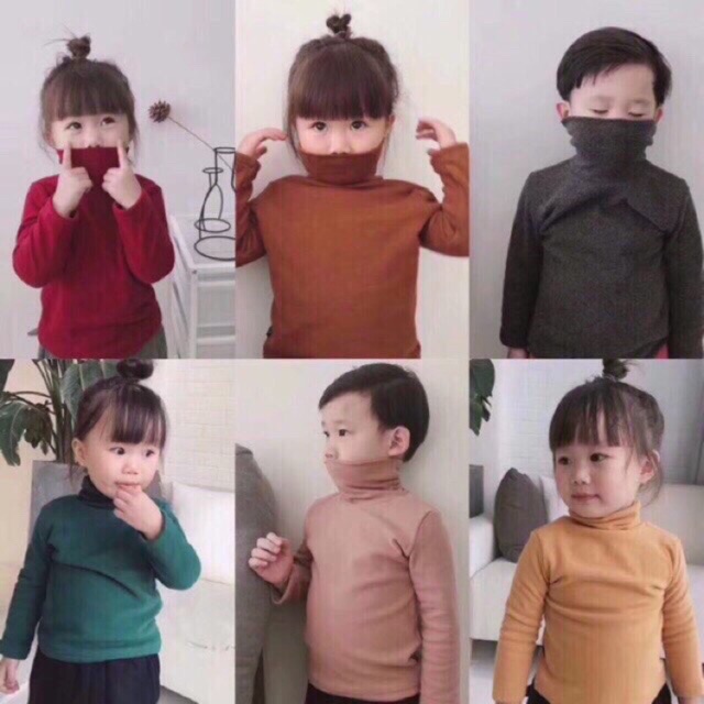 Áo len tăm cao cổ cho bé trai và gái