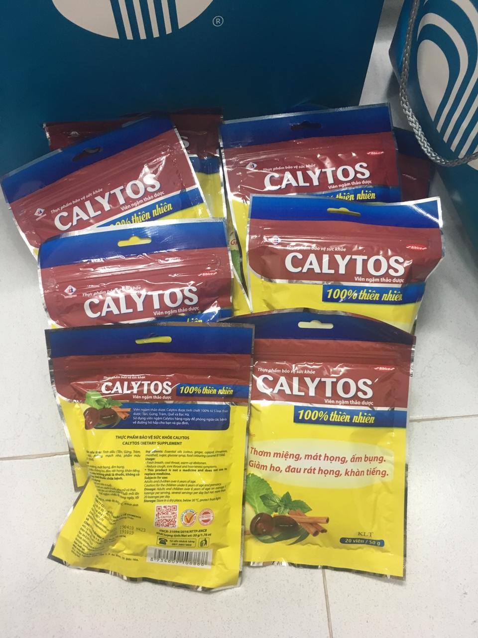 [HCM]Kẹo Ngậm Thảo Dược Calytos Làm Dịu Cơn Ho Khàn Tiếng 100% Thiên Nhiên Domesco (100 Viên / Hộp)