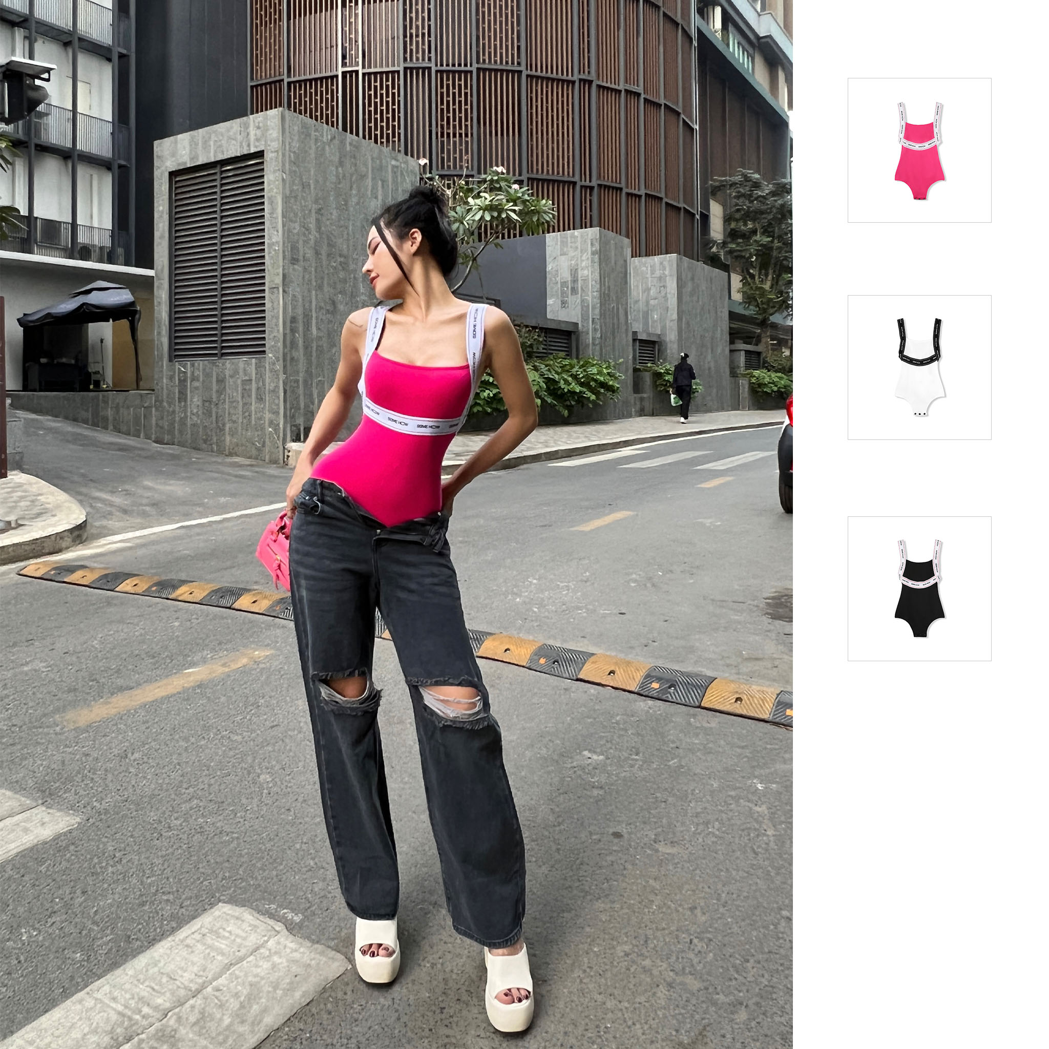 Bodysuit Nữ Flex Sporty , WBS002-01 ,SOMEHOW