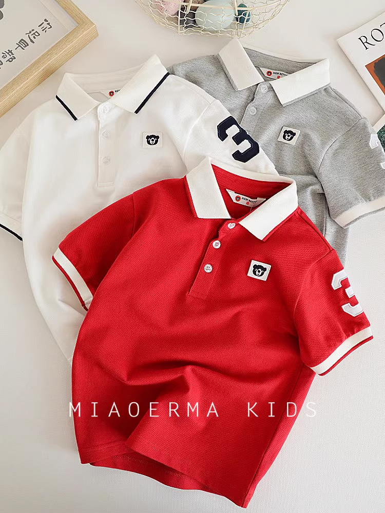 Áo thun PoLo cho bé. áo polo bé trai size đại đến 65kg- Áo Polo Teddy 3