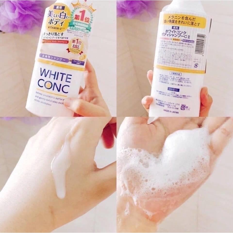 Sữa tắm, sữa tắm trắng da White Conc Body Nhật Bản