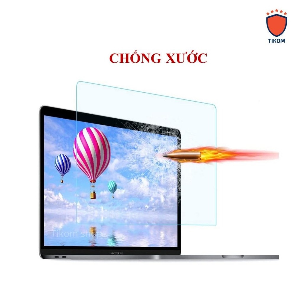 Miếng dán màn hình chống ánh sáng xanh bảo vệ mắt laptop và Macbook 13.3 14 15.6 inch cao cấp - Tikom shop